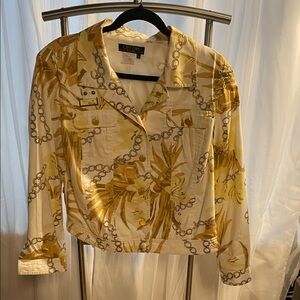 City Girl VTG Women's Tropical Print Blazer